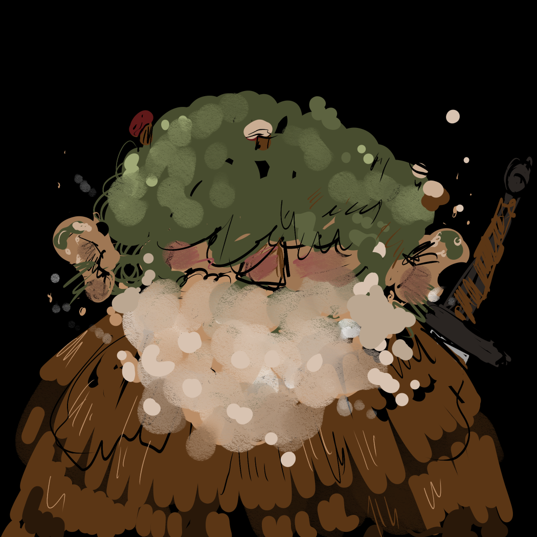 A portrait of a mossling